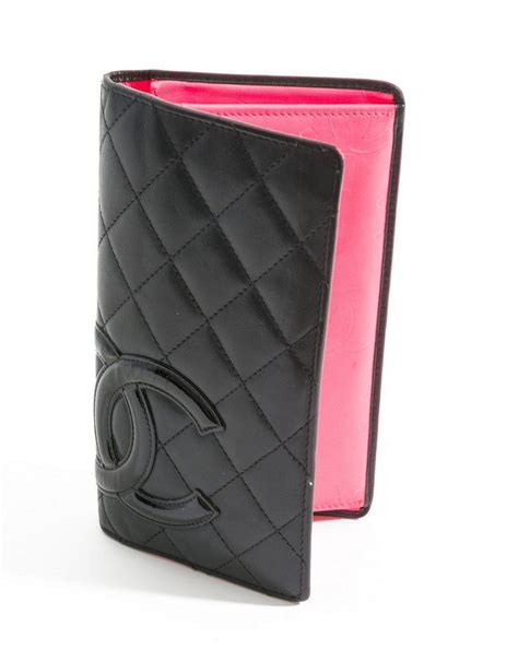 chanel wallet black and pink|More.